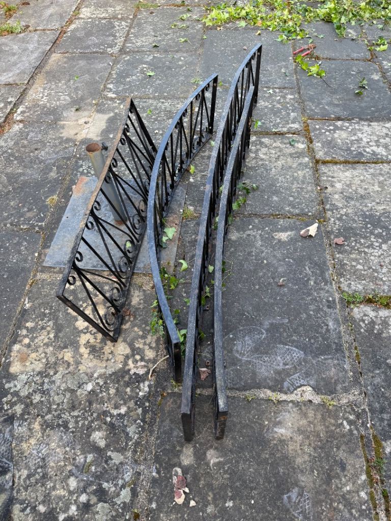 Ornate iron fencing and gate 