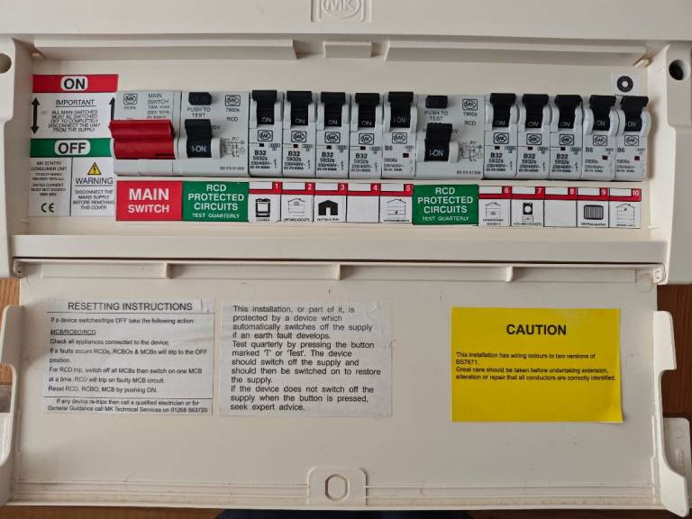 MK Consumer Unit, 16 way, dual RCD