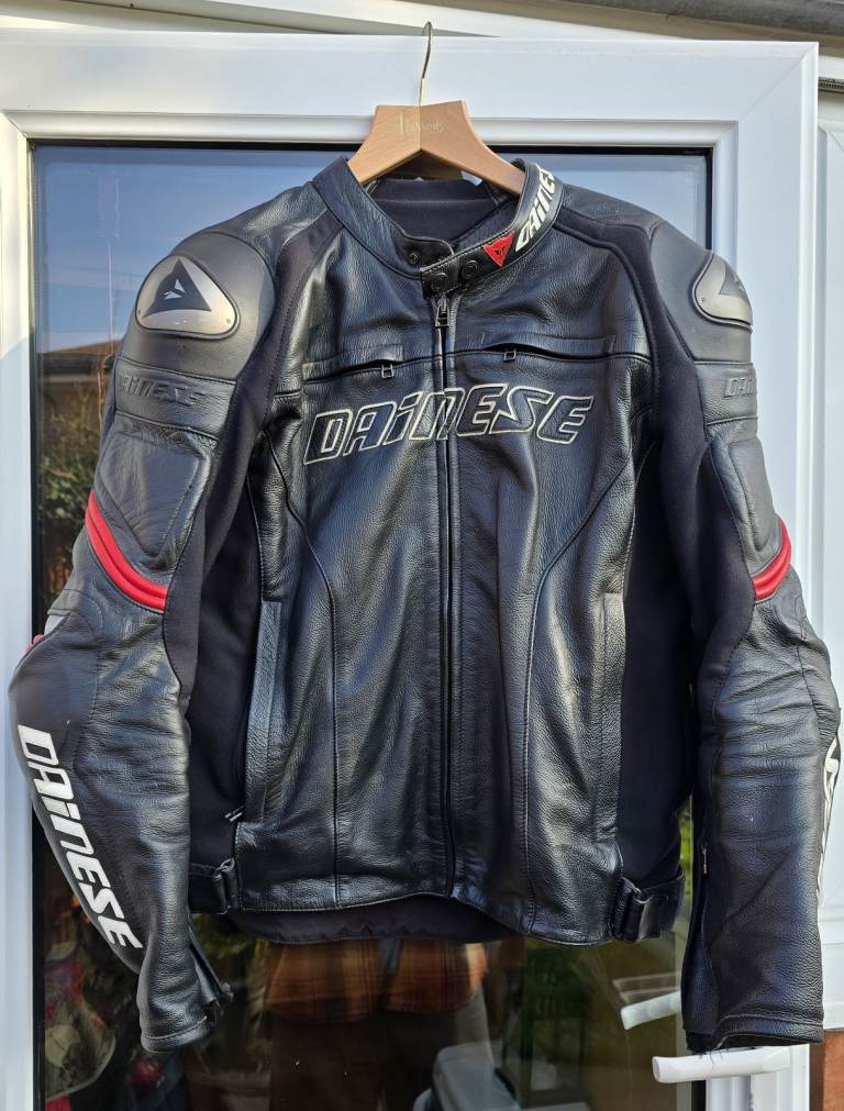 Dainese Racing CP2 Leather Jacket Black/Red