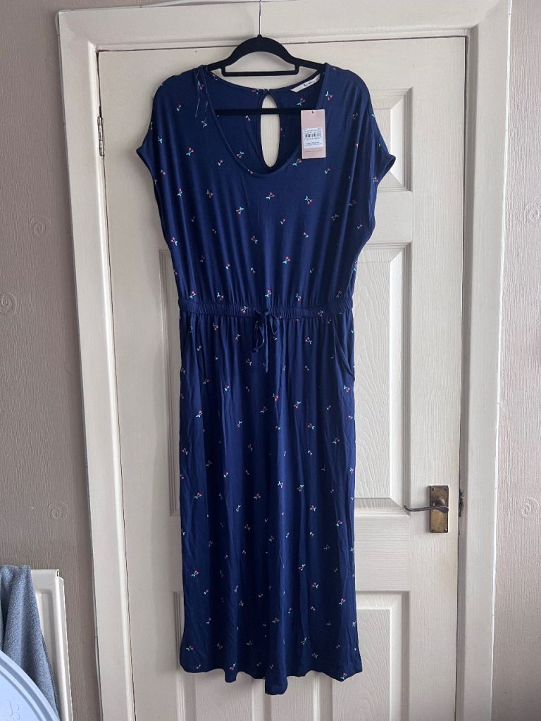 BRAND NEW TU NAVY CHERRY PRINT JUMPSUIT