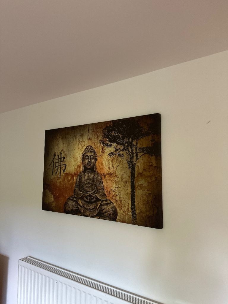 Large Buddha Canvas Painting – Good Condition