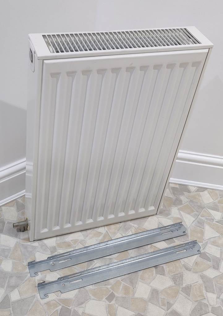 image for Central heating double radiator including brackets and covers