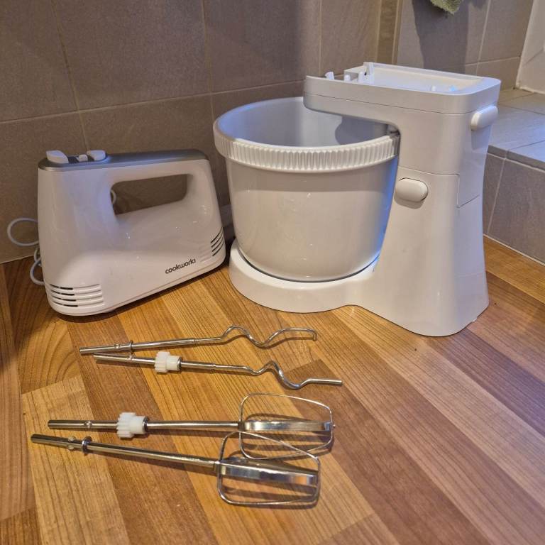 Cookworks Hand Mixer and Stand Mixer Set with Bowl