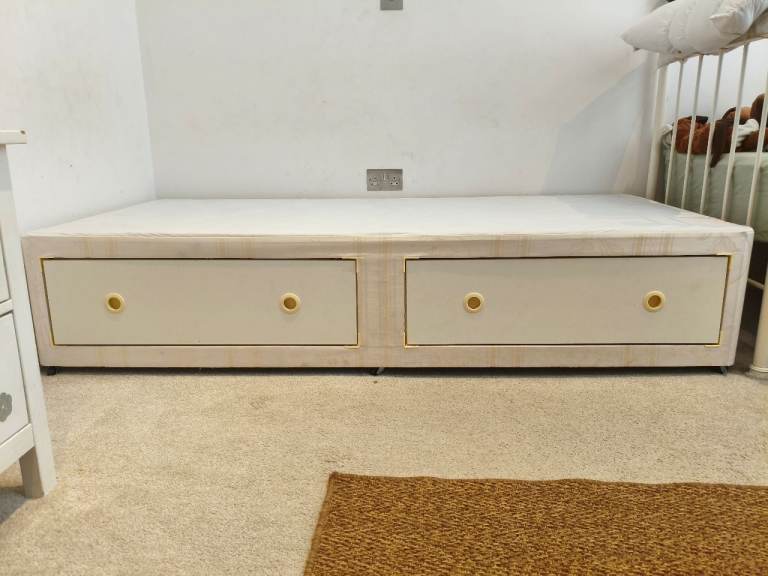 Bed Base Single With 2 Drawers Unbranded