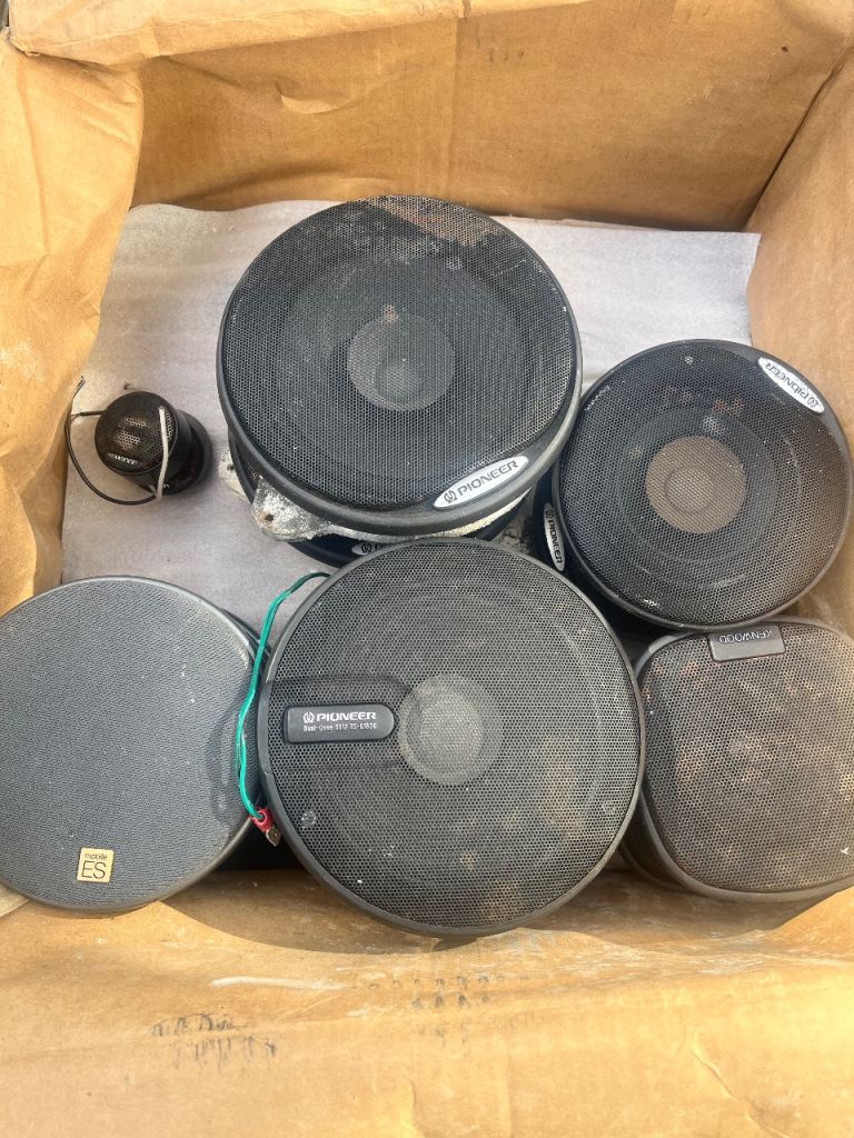 Old Style Car Speakers, Mixed box with 5 Sets Sony/Pioneer/Kenwood