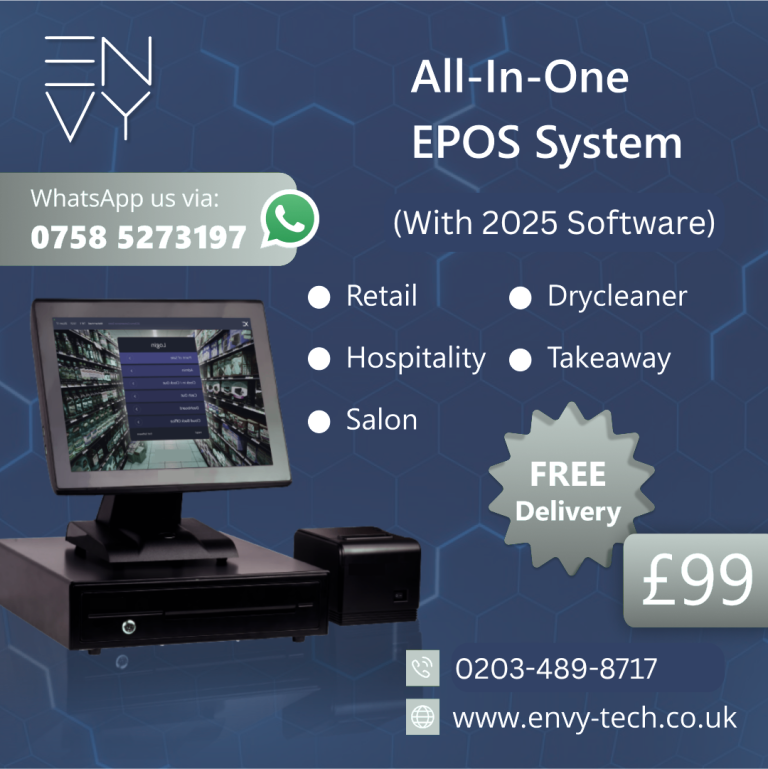 Full Touchscreen EPOS System for Retail POS Cash Register Till Convenience Store Vape