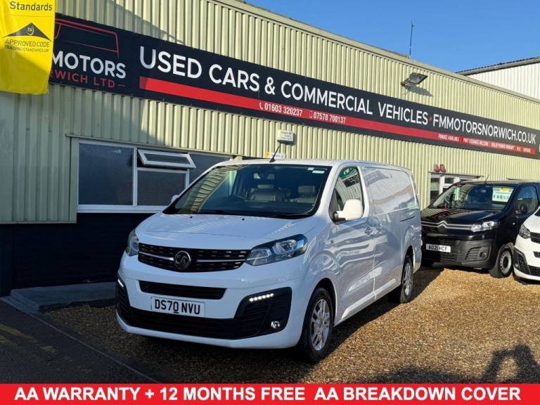 2020 70 VAUXHALL VIVARO 1.5 TURBO D 2900 SPORTIVE PANEL VAN 5DR DIESEL MANUAL L2