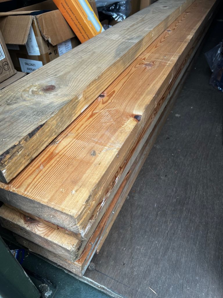 7in x 2in x 4.2mtrs reclaimed timber x 13 lengths 