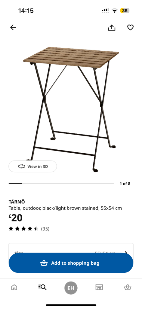 IKEA Tarno Set 1 Table and 1 Chair - Comes together