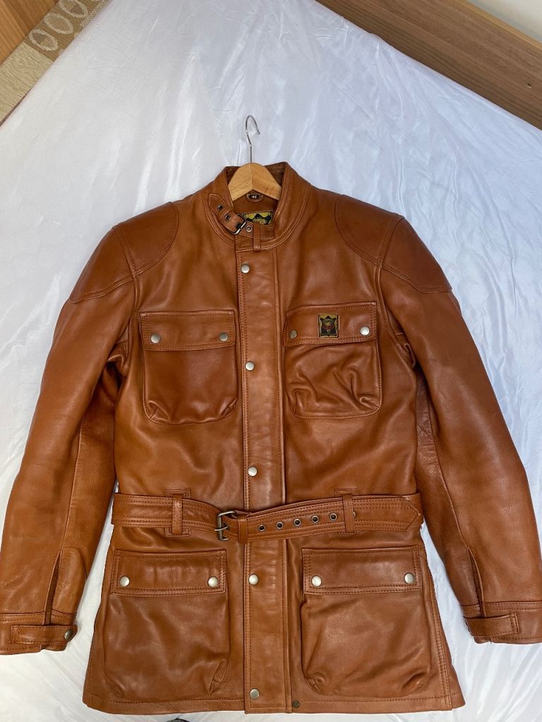 Goldtop Patrol leather Motorcycle Jacket 