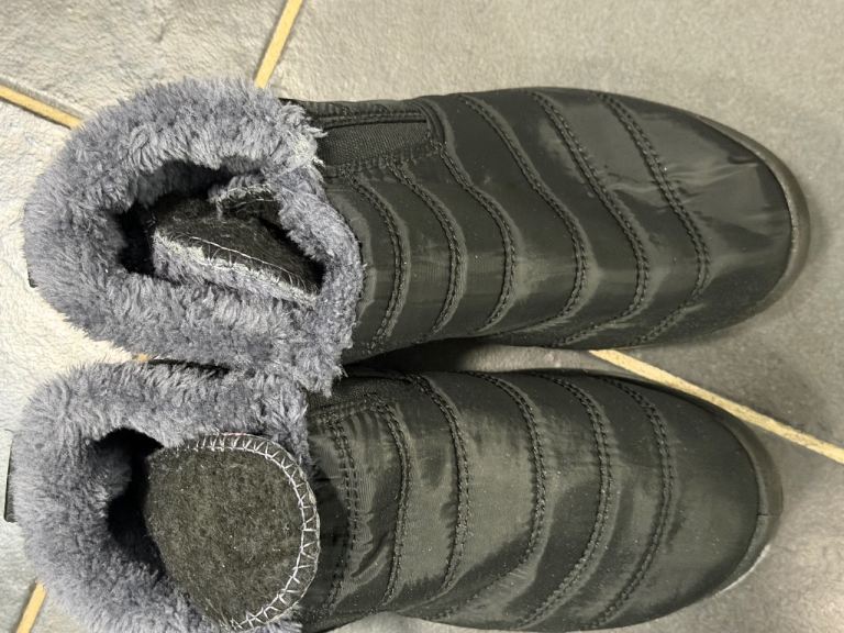 New Black Winter Boots with Faux Fur Lining