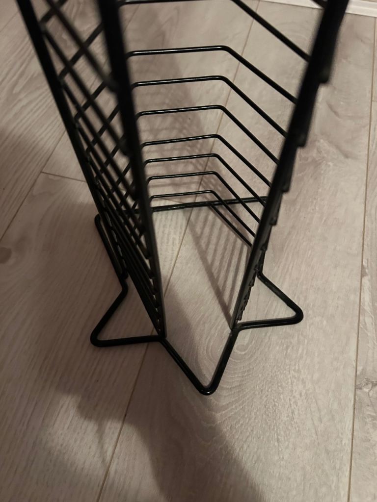 Retro Y2K black DVD / CD rack with lovely base, holds 37 | in Blackpool ...