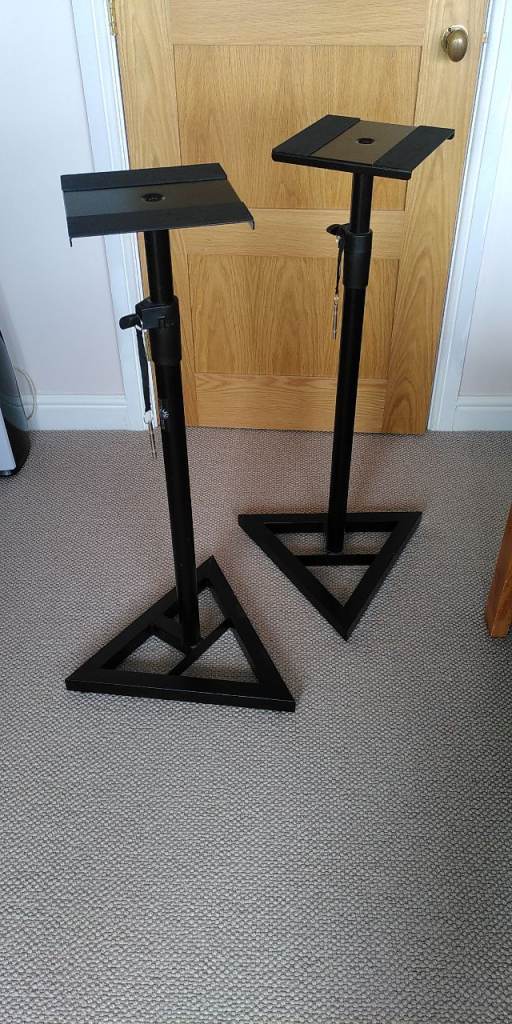 Pair of Speaker Stands - Adjustable Height, Good Condition