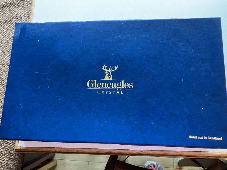 Gleneagles Crystal Wine Glasses - Set of 6, Hand Cut in Scotland