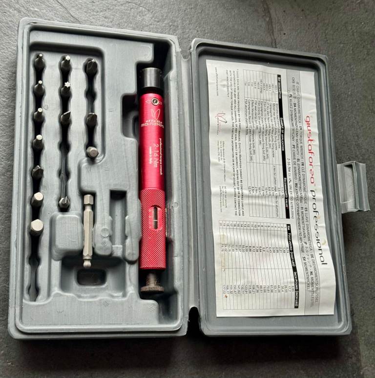 Effetto Mariposa Giustaforza 2-16 Torque Wrench. Hard Case. Some Bits Missing