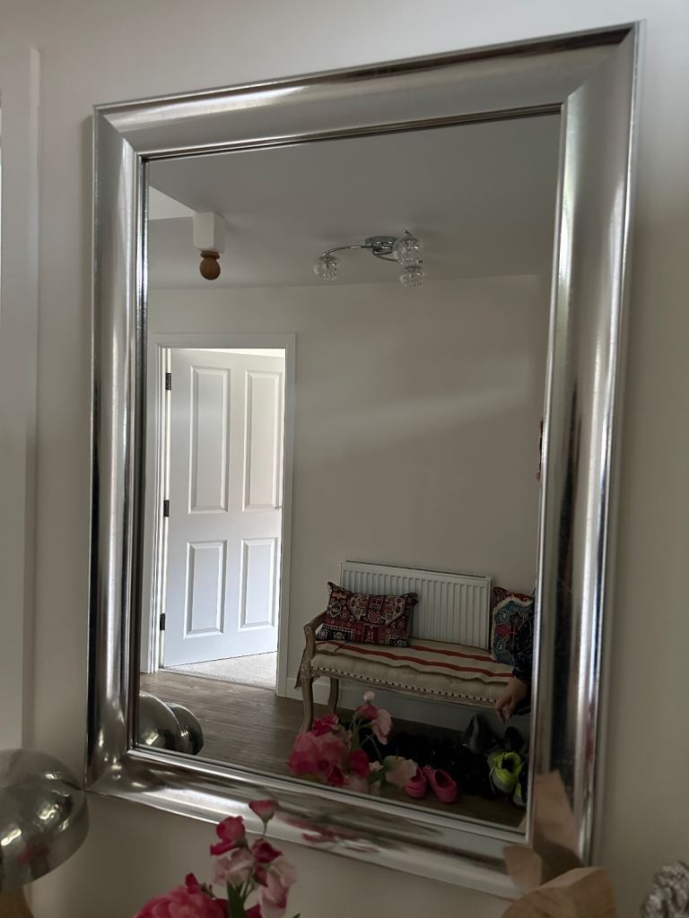 Silver finish mirror 