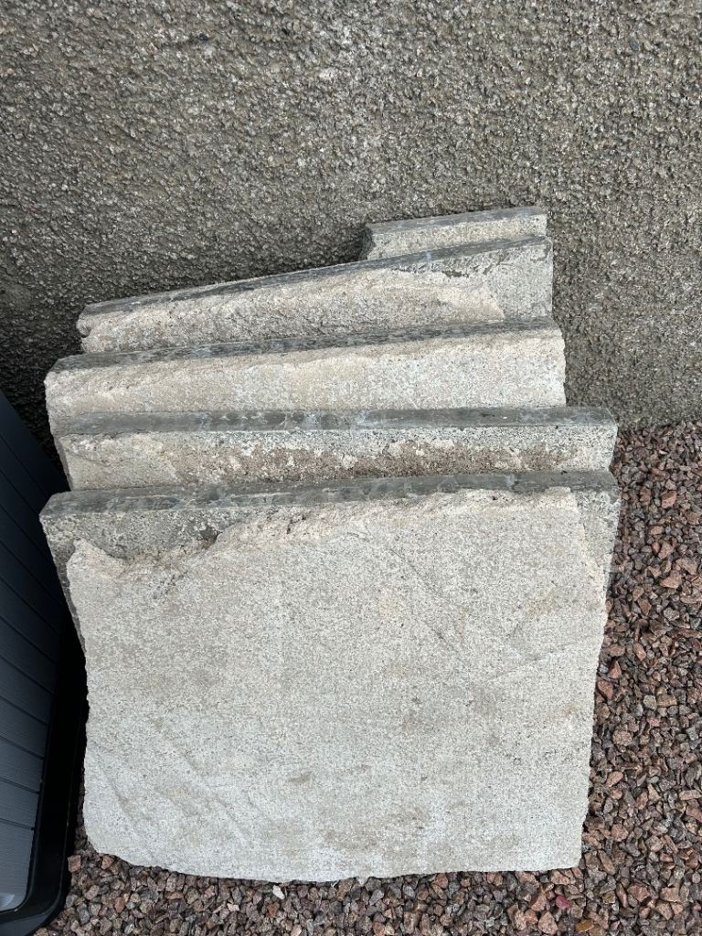 Garden Paving Slabs - Grey Stone, Good Condition