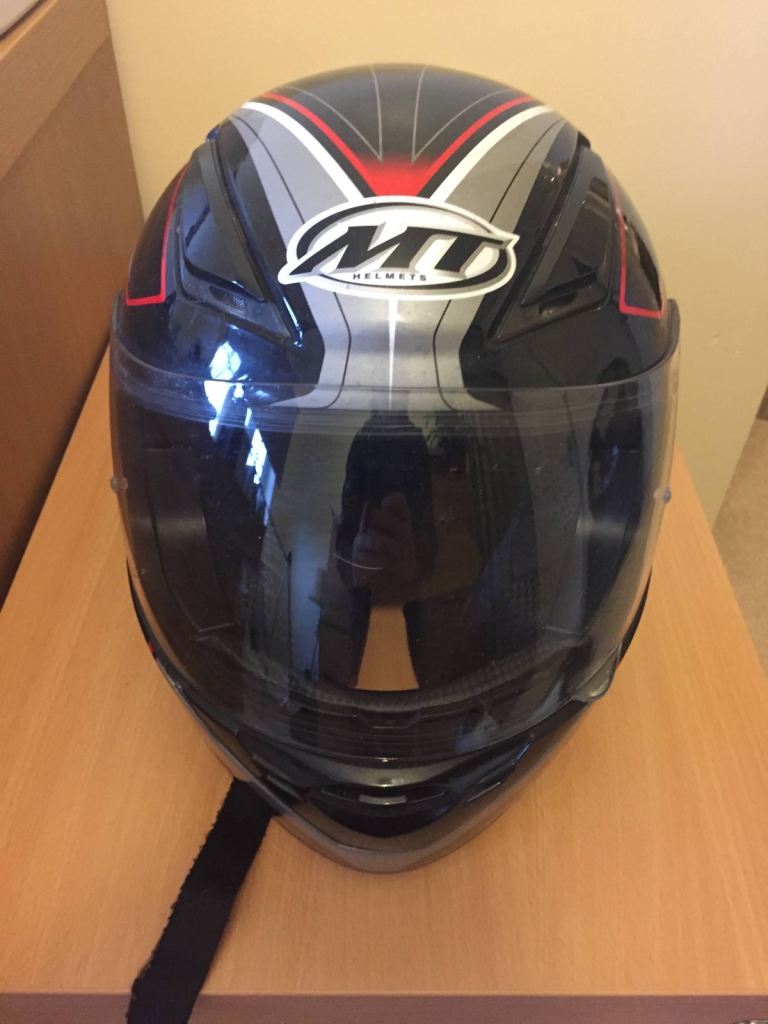 2 x motorbike helmets - Nitro Akido fibreglass helmet XS & MT Revenge Evo S