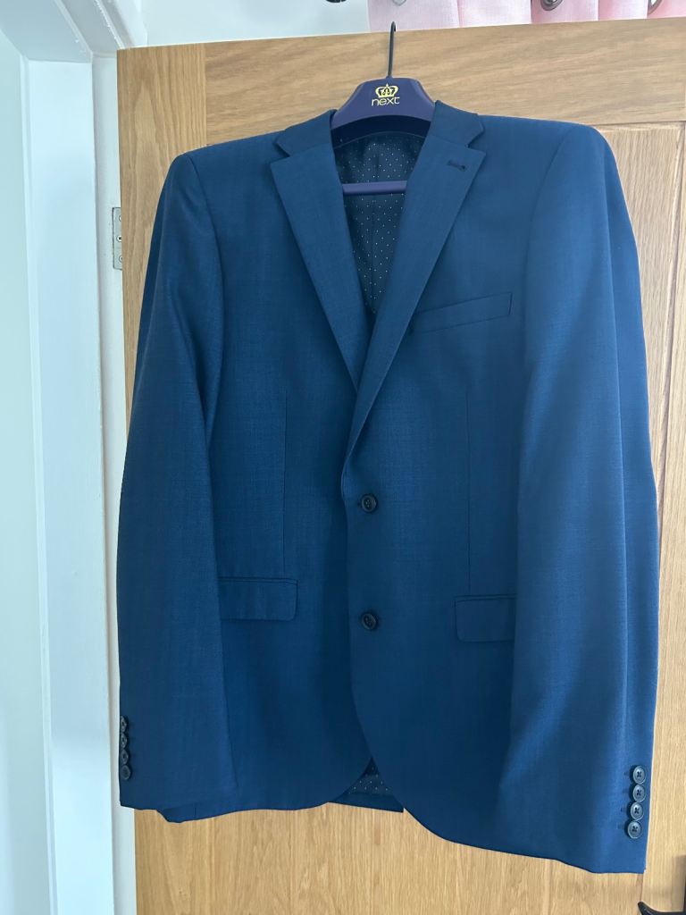 NEXT MENS NAVY BLUE slim fit 3 pce suit 