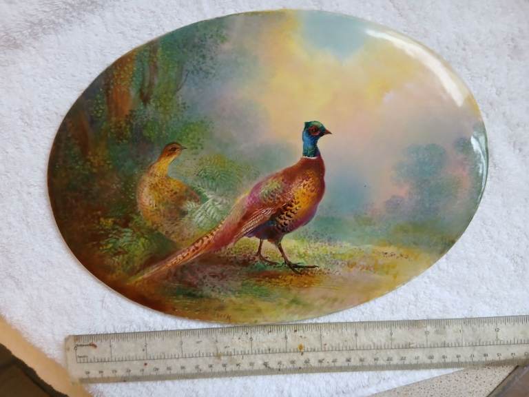 SUPER RARE' BIRBECK 'HAND PAINTED ROYAL DOULTON PROTOTYPE PLAQUE 