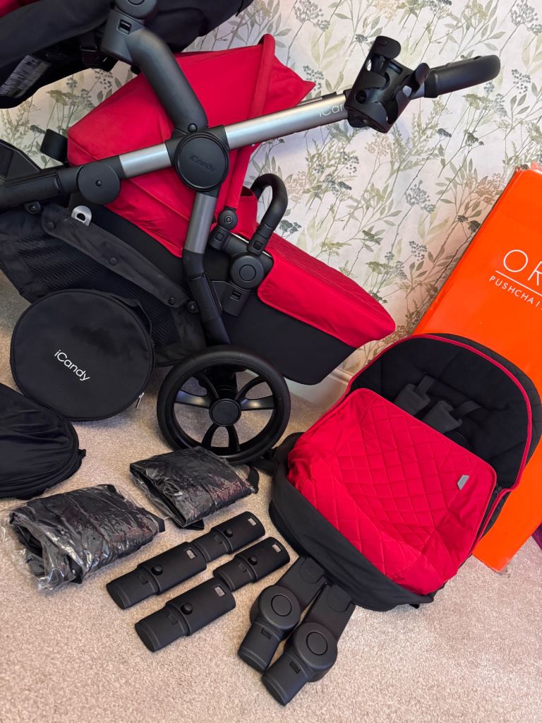 iCandy Orange Single or Double Pushchair/Carrycot Travel System £450 OVNO