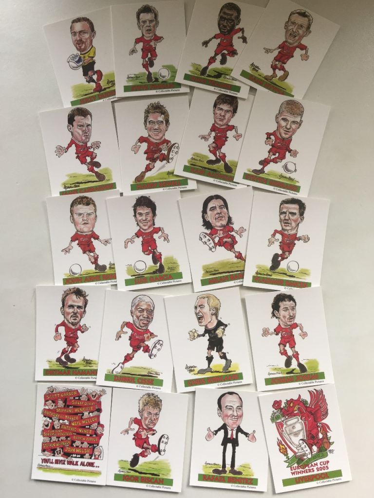 LIVERPOOL FOOTBALL CLUB  2005 EUROPEAN CHAMPIONS TRADING CARD SET x 35 sets JOB LOT