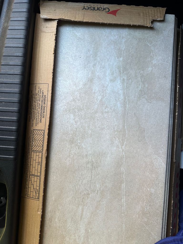 3x boxes of multipurpose cream tiles - 4.32m2