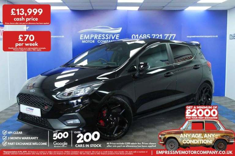 2019 19 FORD FIESTA 1.5T ECOBOOST ST-3 HATCHBACK 5DR PETROL MANUAL EURO 6 (S/S)