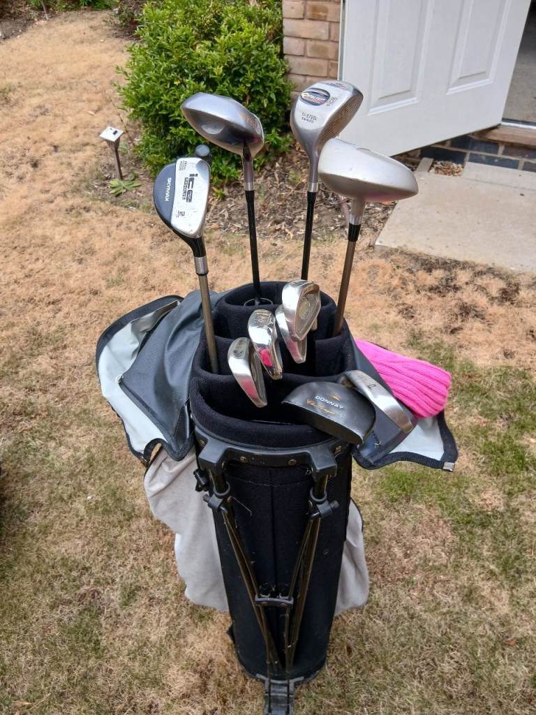Partial set of golf clubs
