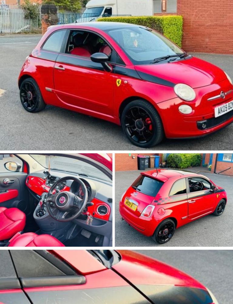 FIAT 500 AUTOMATIC FERRARI INSPIRED 1 of 1 LOW MILES WITH WARRANTY LIKE NEW