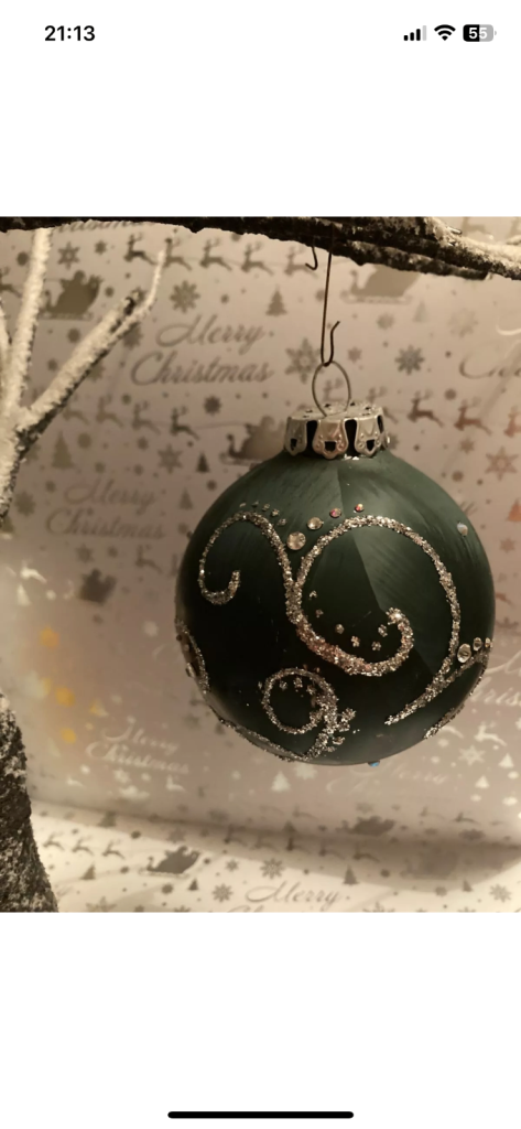 Swarovski Element Christmas hand painted Bauble various colours 