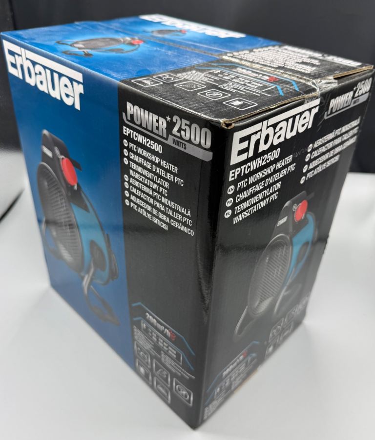 Erbauer PTC Workshop Heater 2500W – Brand New in Box