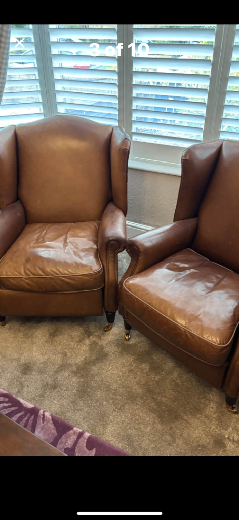 Laura Ashley Southwold leather recliner chair