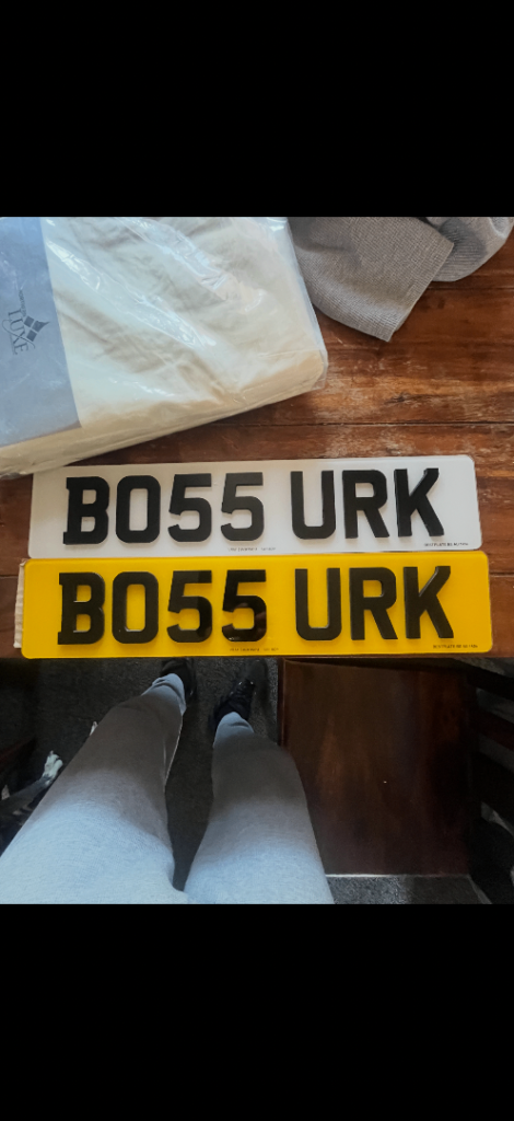 Car Number plate BO55 URK