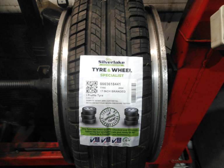 185/60r17c 96/94r 8mm Continetal Vancocontact Partworn Pressure Tested Tyre