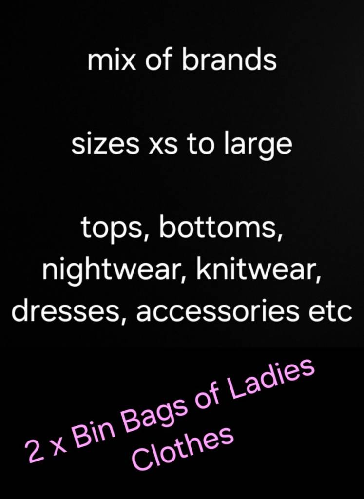 Joblot ladies clothes