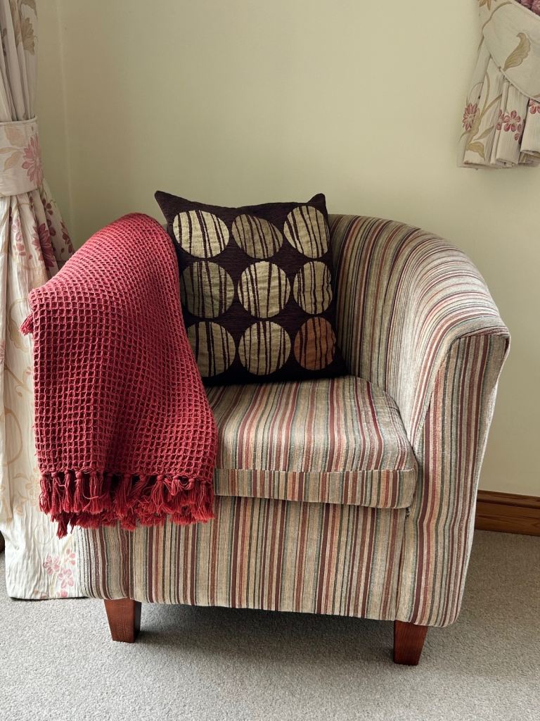 image for Two striped armchairs