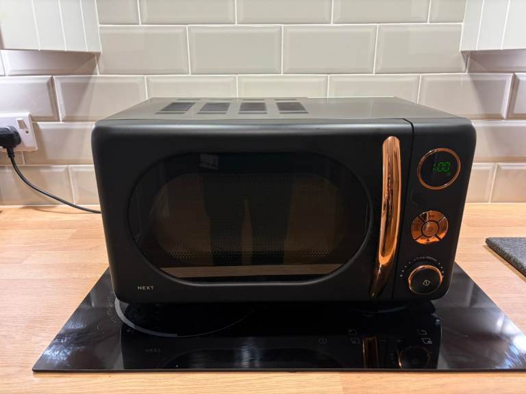 Microwave Oven from Next. Black / Copper colour. 800 Watt 20 Ltr