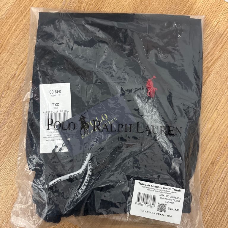 Polo Ralph Lauren Traveler Classic Swim Shorts Black Size 2XL BNWT