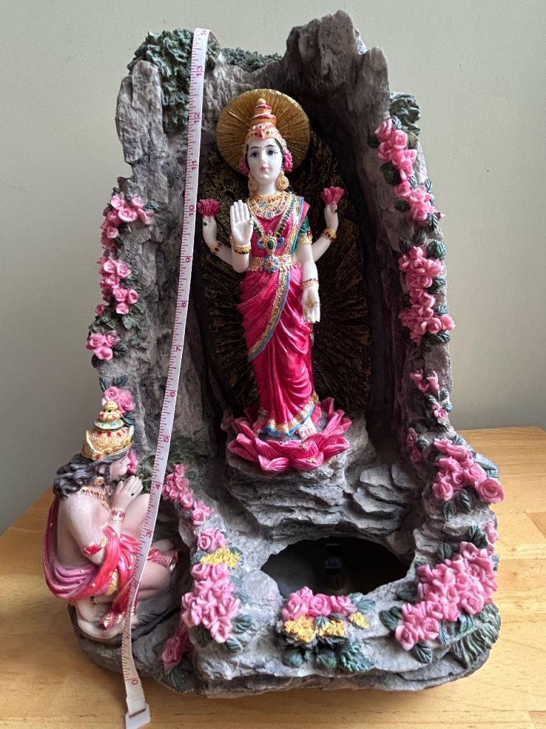 14” Goddess Laxmima Idol Statue Water Fountain