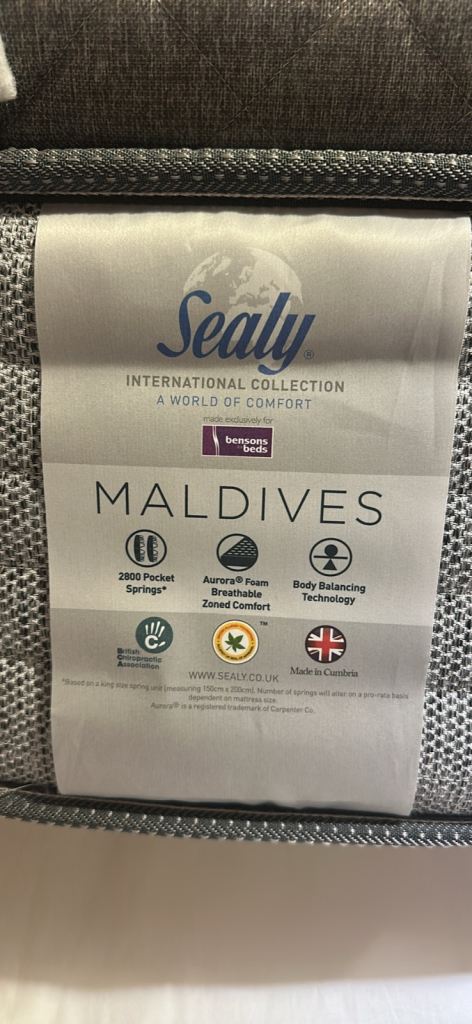 Sealy Maldives Mattress - King Bed, Fair Condition
