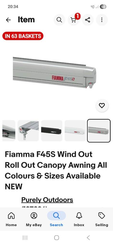 Fiamma f45s campervan canopy