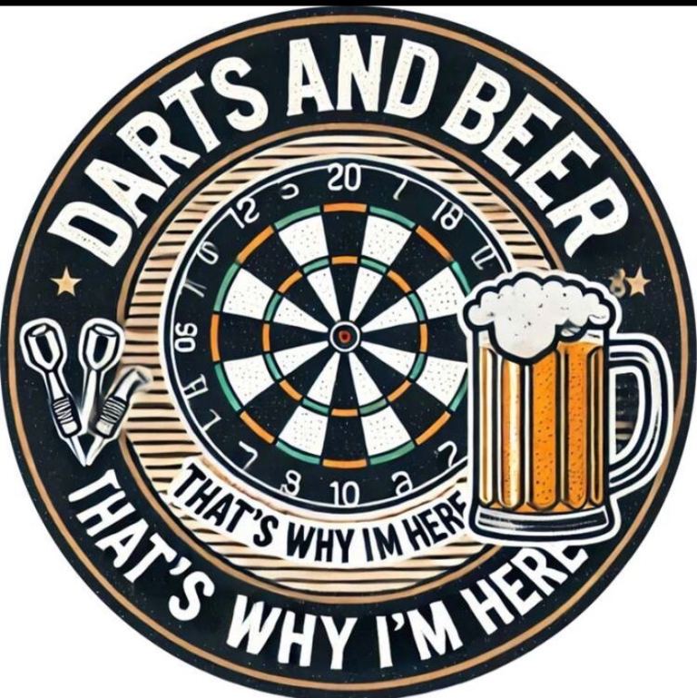 Retro Style Dart Board Metal Wall Decor