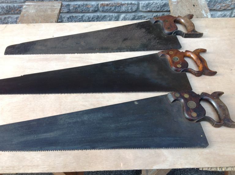 A Set of 3no Vintage Carpenters/ Joiners Hand Saws 