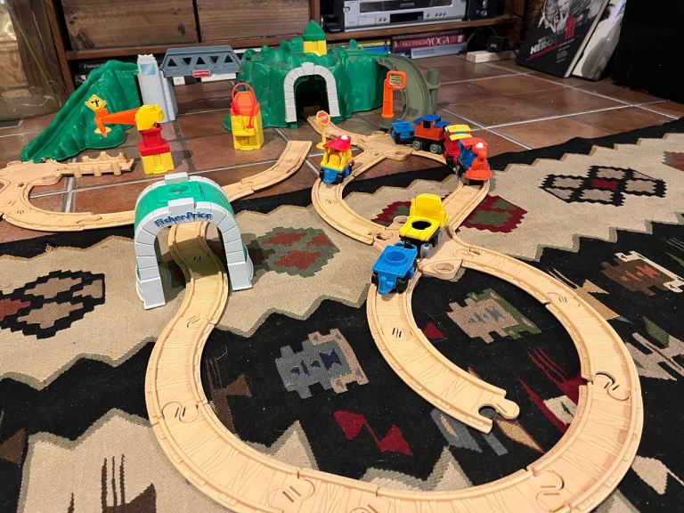 Vintage Fischer Price train track set