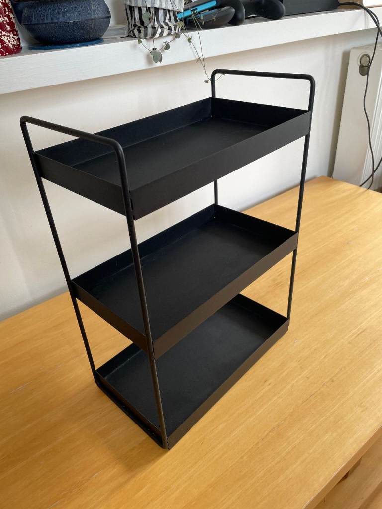 3-Tier Metal Organiser Shelf / Vanity Tray – METAL Black