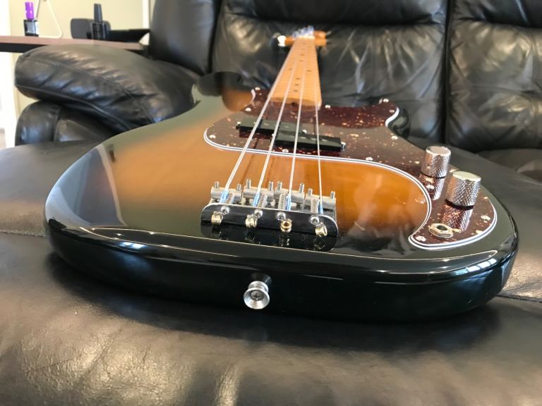 Fender Japan Precision Bass PB-57 2-Tone Sunburst 1990, super low action, flats, wow!