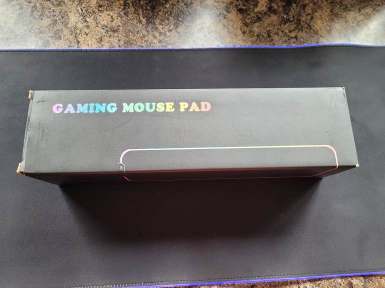 Gaming mouse and keyboard pad with LED surround lighting