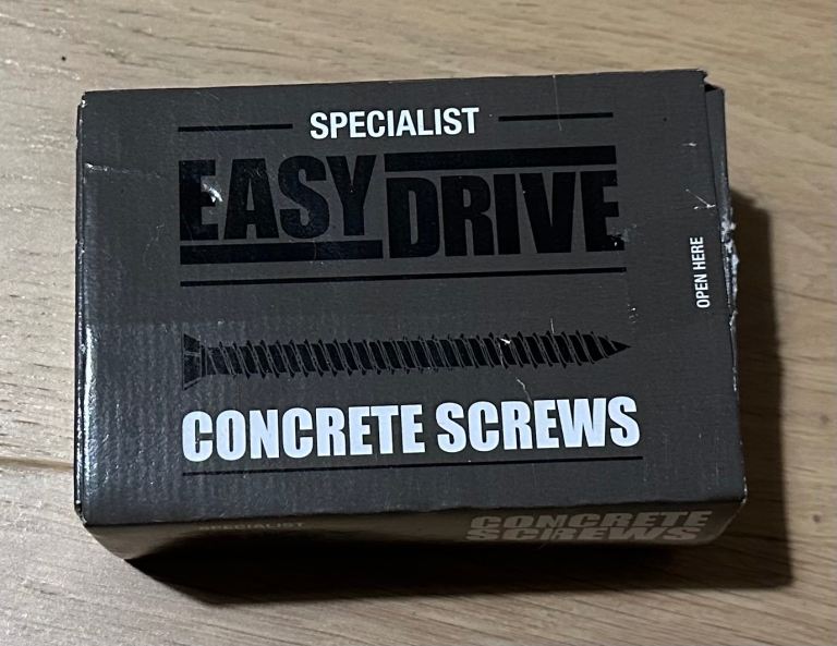 Easydrive TX Countersunk Thread Forming Concrete Screws 7.5mm x 80mm 100 Pack