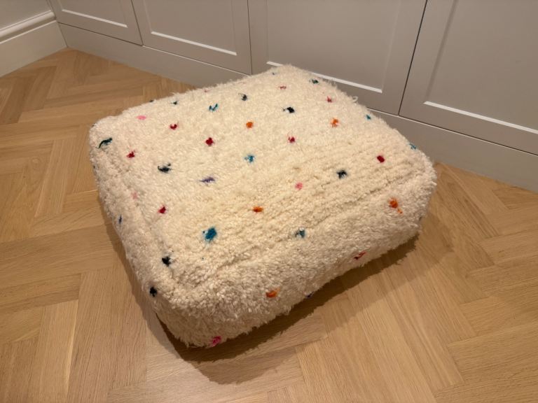 Moroccan Wool Pouffe Footsool Floor Cushion